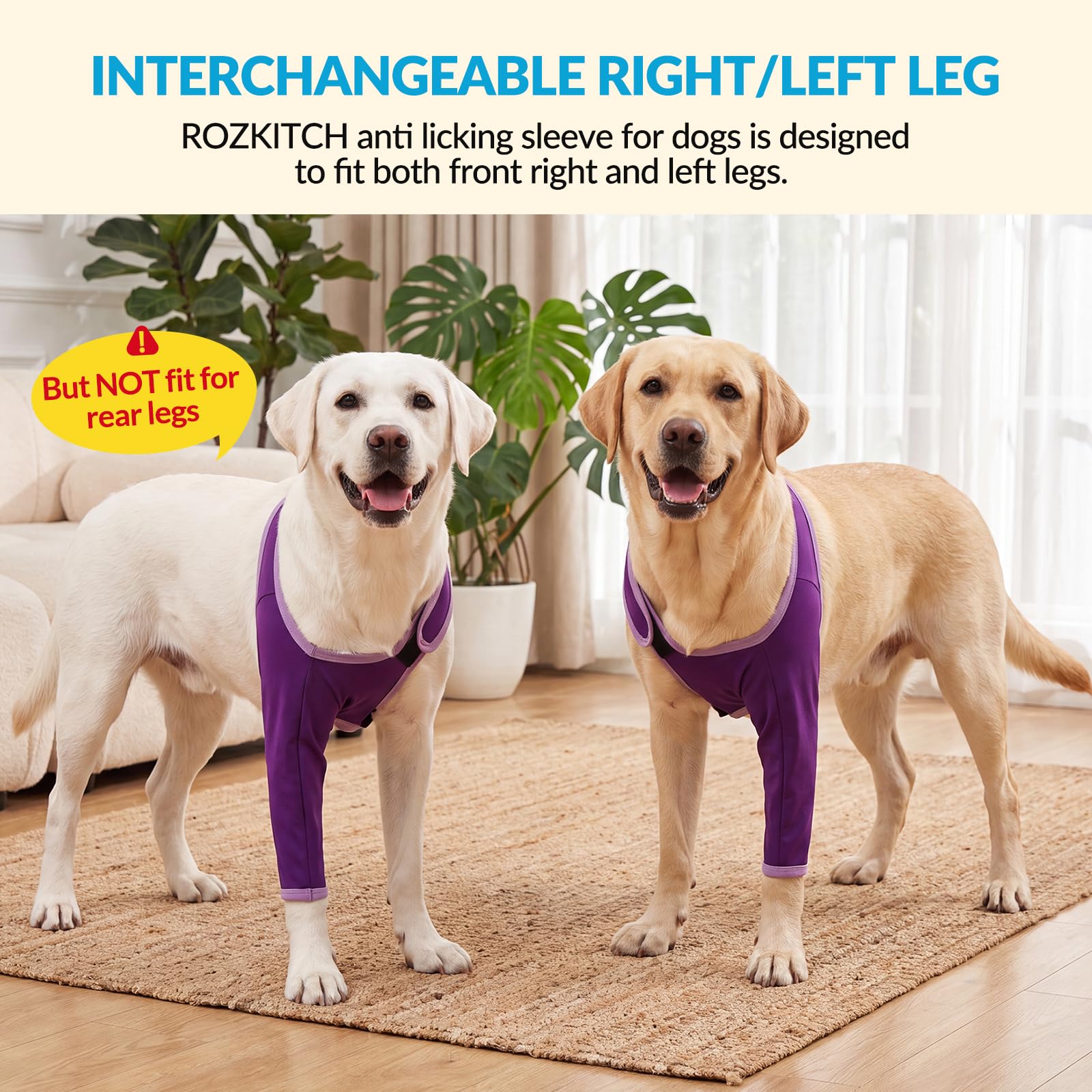 Manchon pour chien pour éviter le léchage, manchon de récupération de jambe | Tissu robuste amélioré, aide à arrêter le léchage, favorise la récupération, conçu pour les chiens actifs