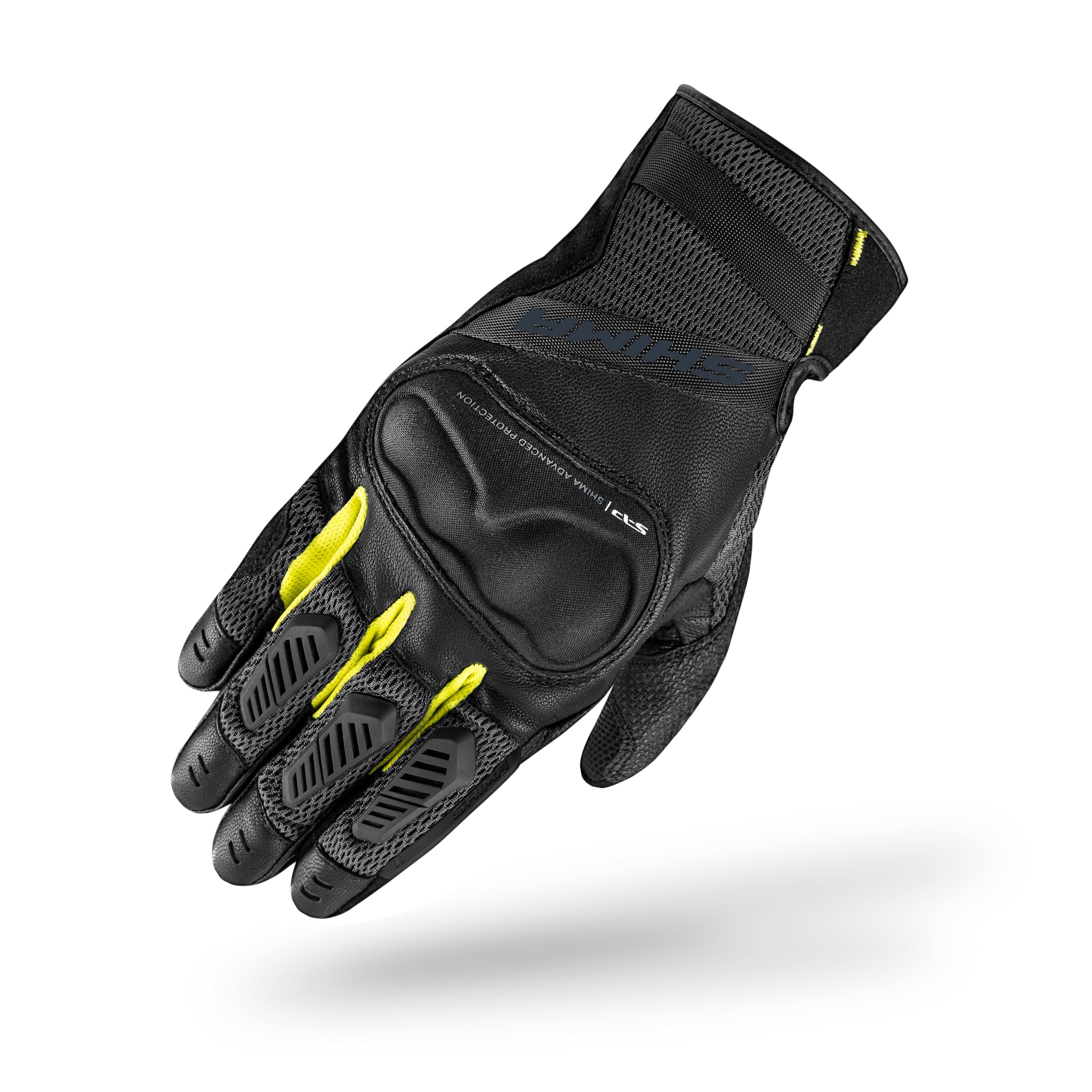 SHIMA HERO GLV Motorbike Gloves Women Leather Short Summer Biker Armoured Protectors Motorcycle Perforated Ventilated Reinforced Touchscreen Motorsport Glove Racing Motorbikes (Womens, Fluo, XL)