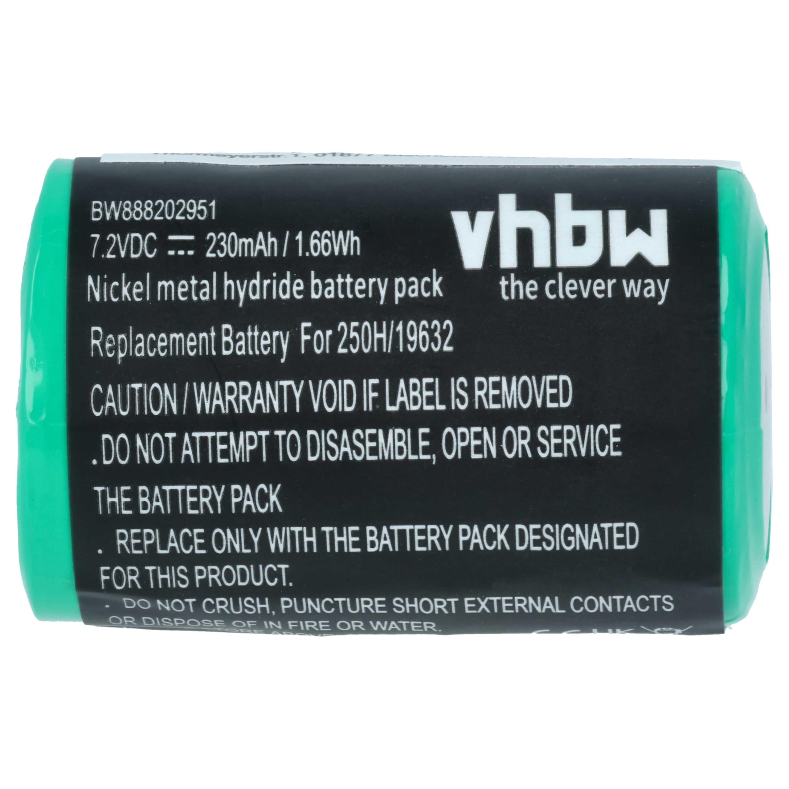 vhbw 5 x akumulator zastępczy Servox 19632 do instrumentów medycznych (230 mAh, 7,2 V, NiMH)