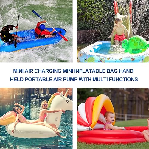 Miniatura 6 de Rechargeable Electric Air Pump USB Portable for Air Mattress Raft Pool Fast Inflation Deflation Compact Travel Blower with High Airflow Motor