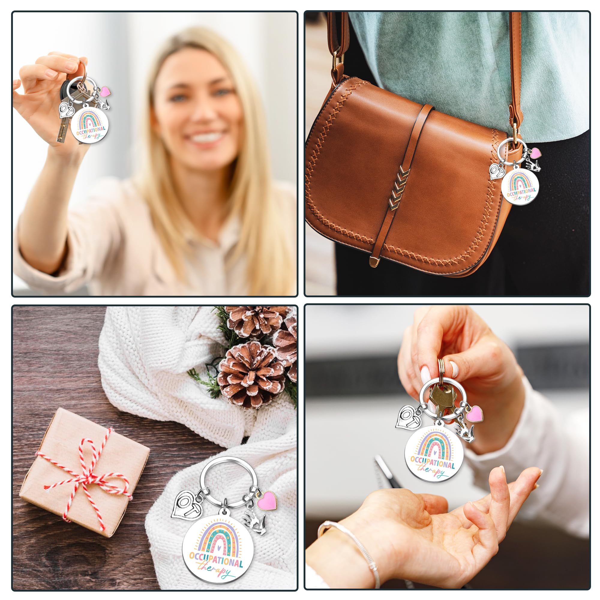 Occupational Therapy Gifts Therapist Keychain - Therapists Appreciation Gift for OT Professionals, Retirement Birthday Christmas New Year