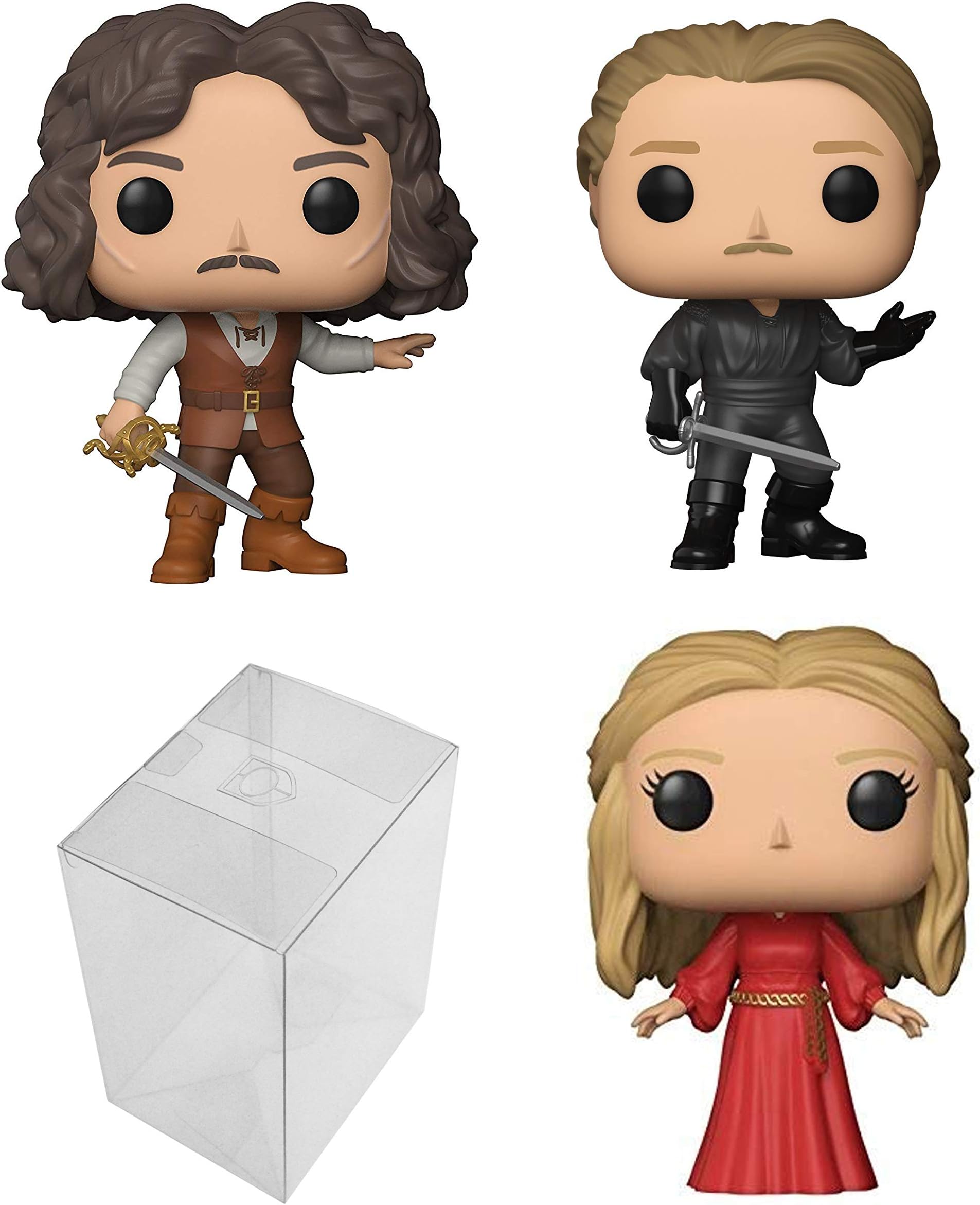 FunkoPop! Movies: The Princess Bride: Inigo Montoya, Westley, and Buttercup Vinyl Figure Set of 3 Bundle with 3 PopShield Pop Box Protectors
