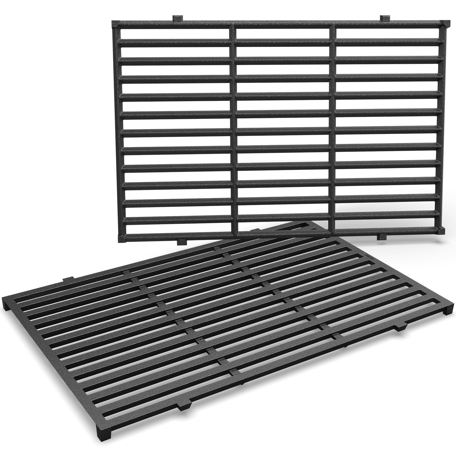 QuliMetal 7638 17.5 Inches Cooking Grates for Weber Spirit 300 Series, Spirit 700, Genesis Silver Gold Platinum B/C, Genesis 1000-3500, Weber 900 Gas Grills, Case Iron Grill Grate for Weber 7639 7525