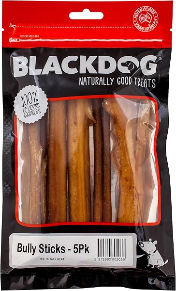 Blackdog Bully Sticks 5 Pack Natural Dog Treats