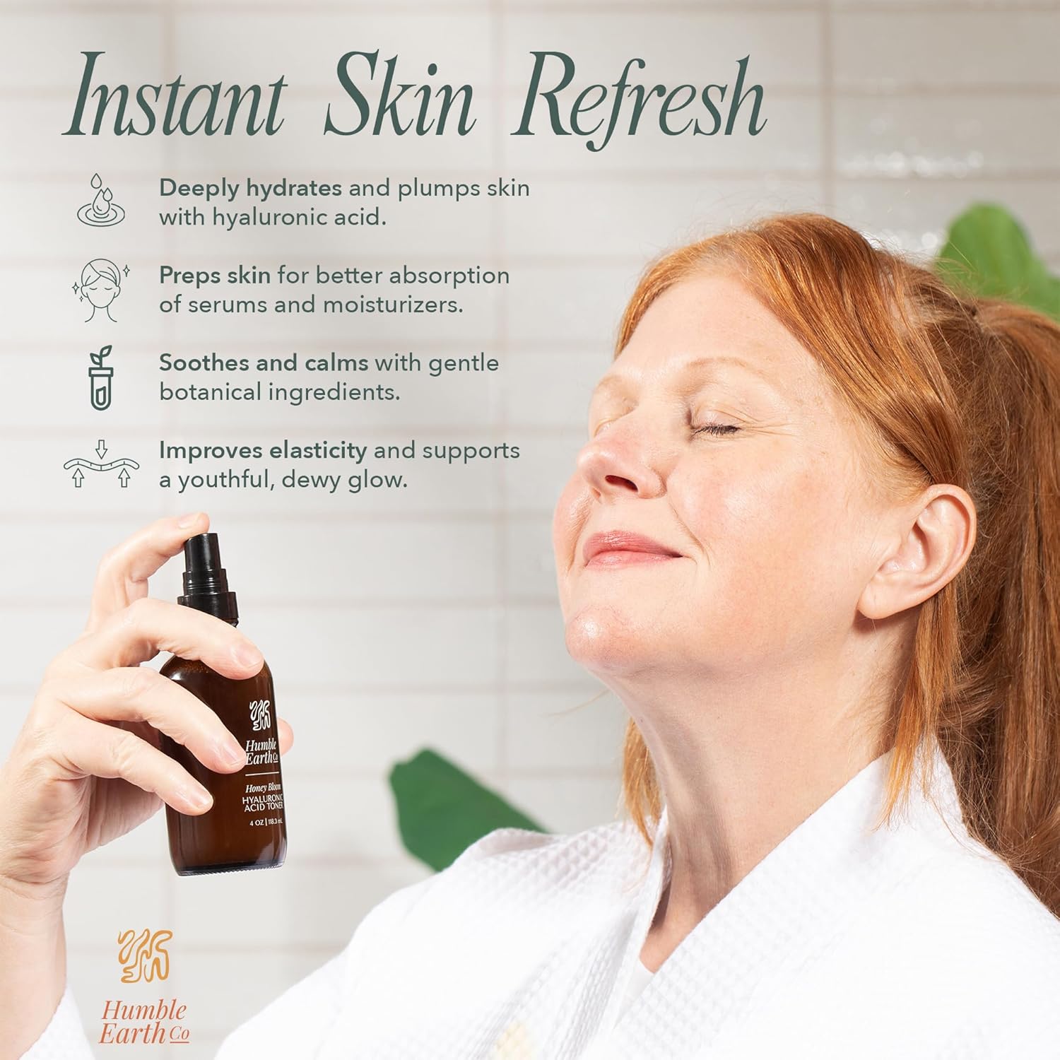 Honey Bloom Botanical Skin Care Set for Women - 4-Piece Face Skincare Gift Set with Hyaluronic Acid Facial Toner, Natural Face Oil, Clay Mask & Facial Soap Bar for Dry, Sensitive Skin - Image 7