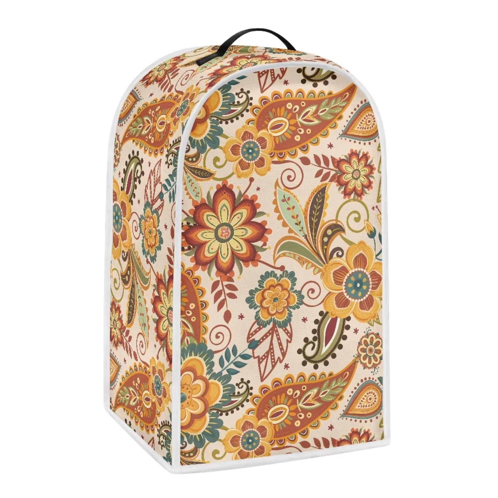 Boho Thankgiving Floral Blender Dust Covers for Kitchen Counter Fingerprint Small Appliance Protector Machine Washable Blender Cover for Home Kitchen Holiday Decor Gifts