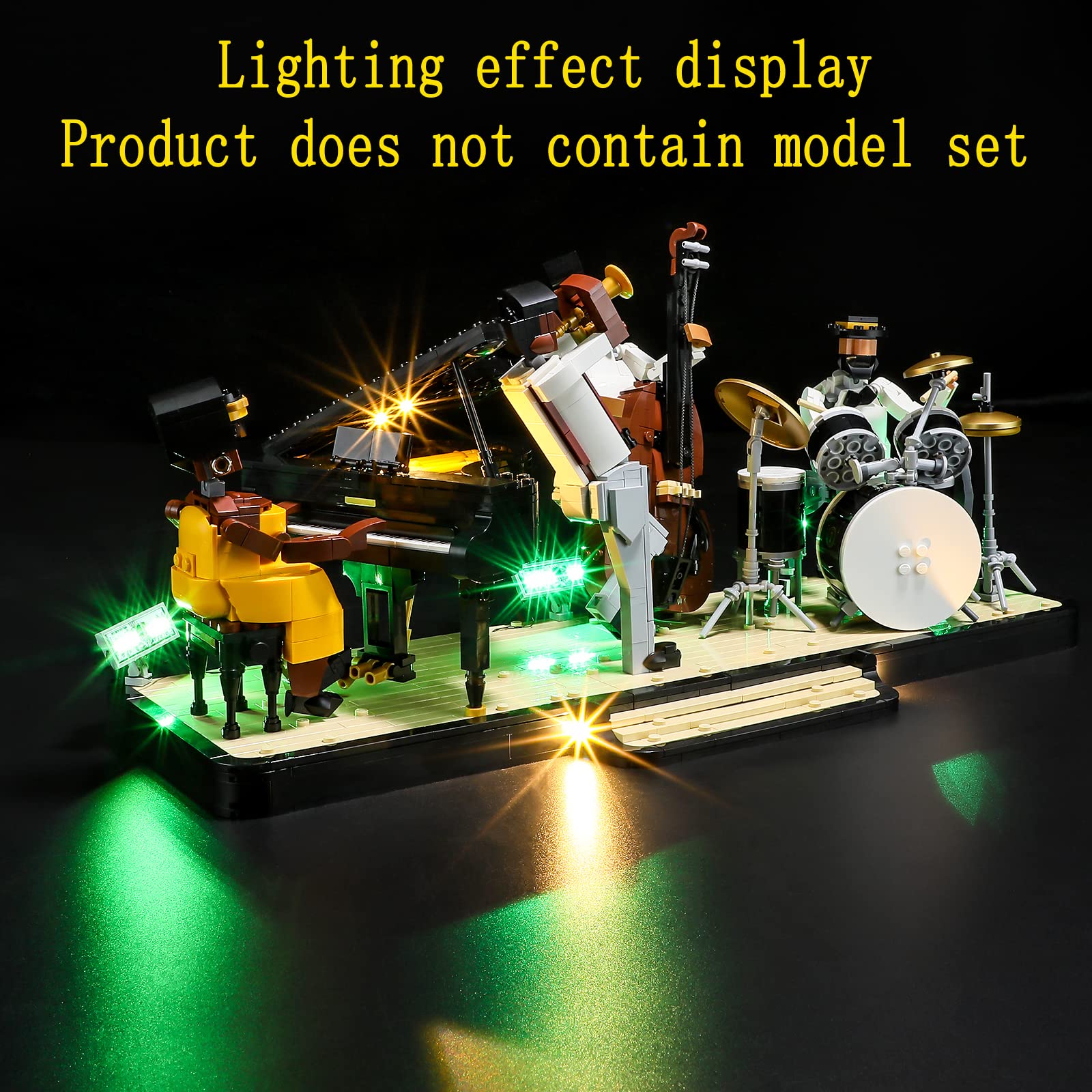 GEAMENT Oświetlenie LED Kompatybilne z LEGO Kwartet jazzowy Ideas 21334 Model do Składania Klocków (Zestaw Modeli Niezawarty)