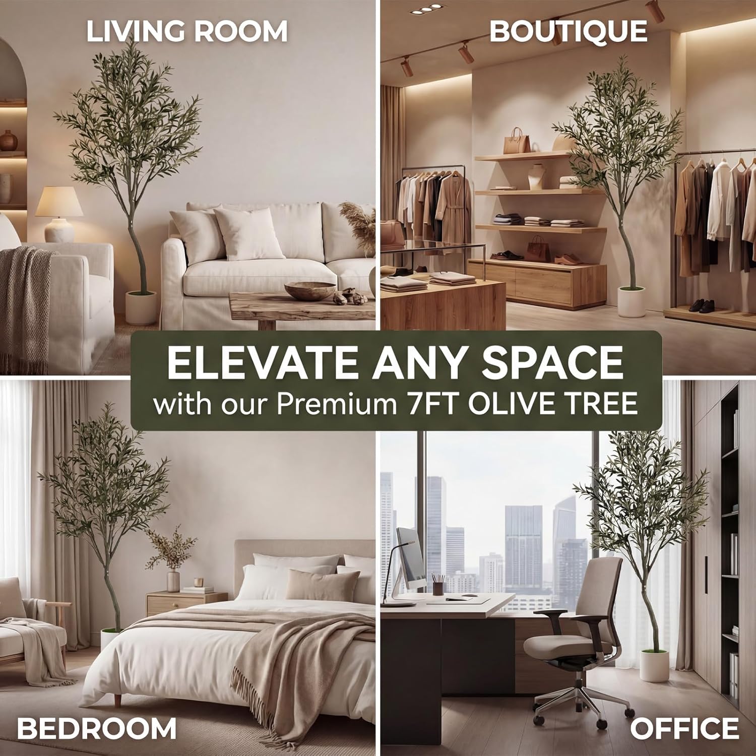 6ft Fake Olive Tree Artificial Indoor,Faux Olive Tree with Pot,Large Olive Branches and Lifelike Fruits,for Home Office House Living Room Decor.