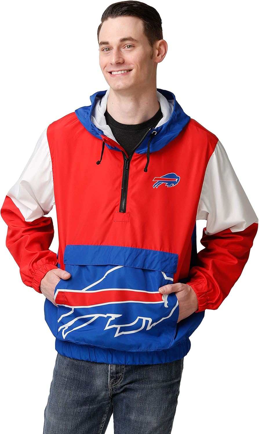 FOCO NFL mens Nfl Team Logo Warm-up Windbreaker