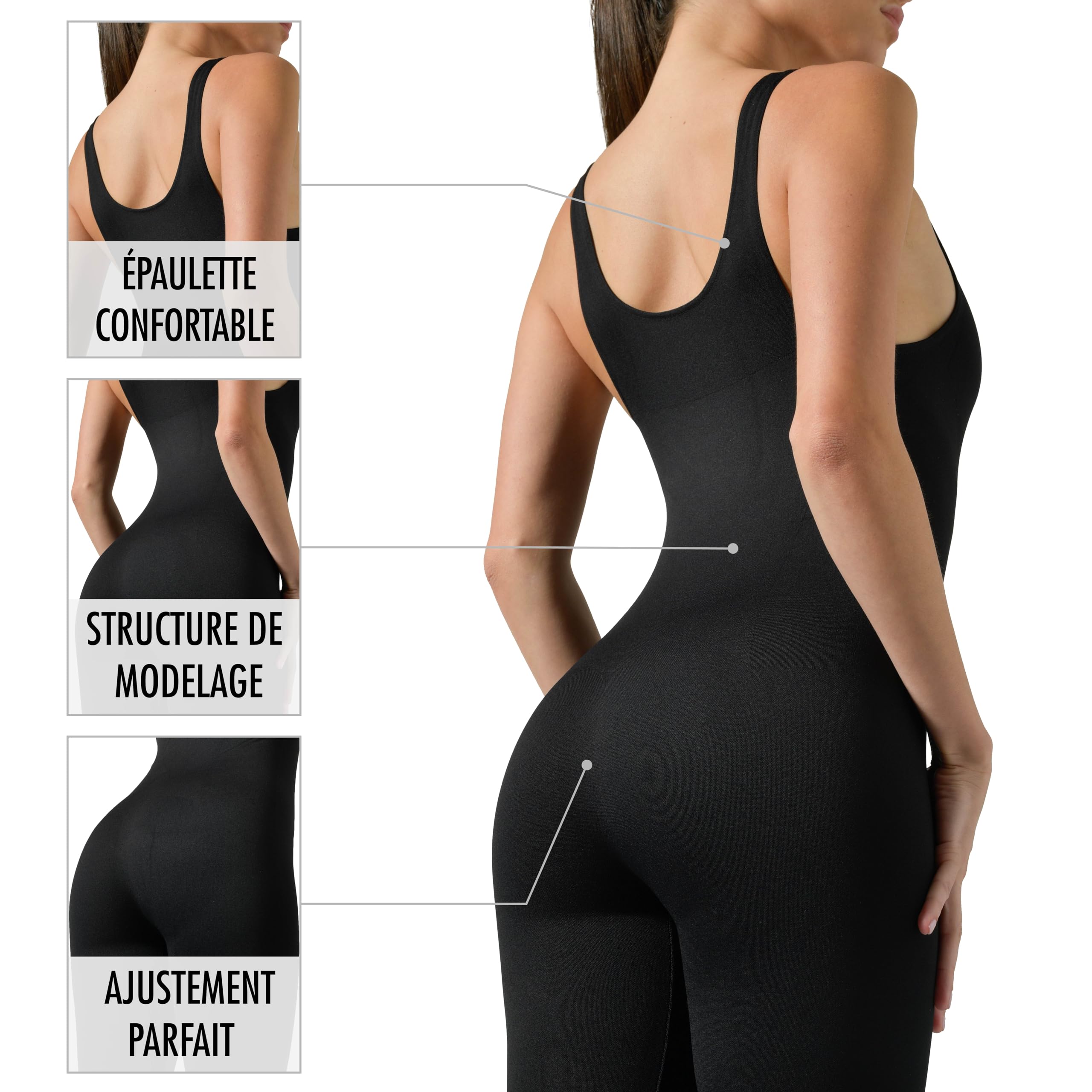 Risalti Combinaison Femme, Tenue De Sport Femme élégante - Ensemble De Sport Femme De Yoga, Jumpsuit Femme De Fitness, Combinaison Gainante Femme, Combinaison Sexy Pour Femme- Made In Italy