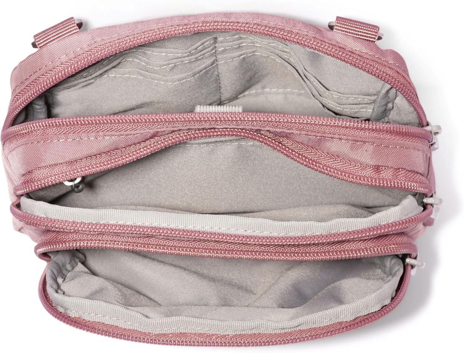 Baggallini Triple Zip Small Crossbody Bag for Women - 8x6 Lightweight Convertible Fanny Pack Belt Bag - Image 9