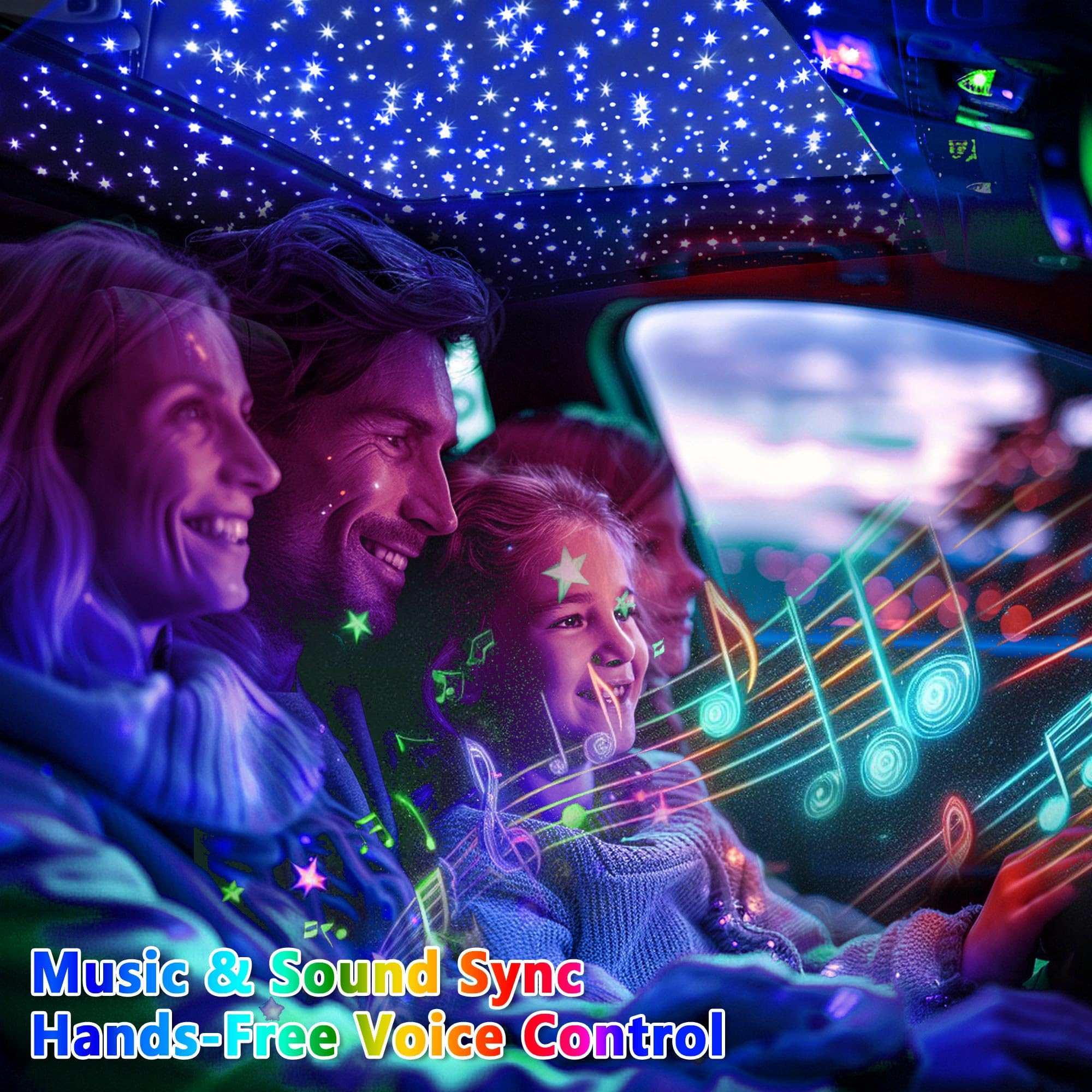 Starlight Headliner Kit 16W Star Lights for Truck and car 0.03in × 9.8ft Fiber Optic Strands