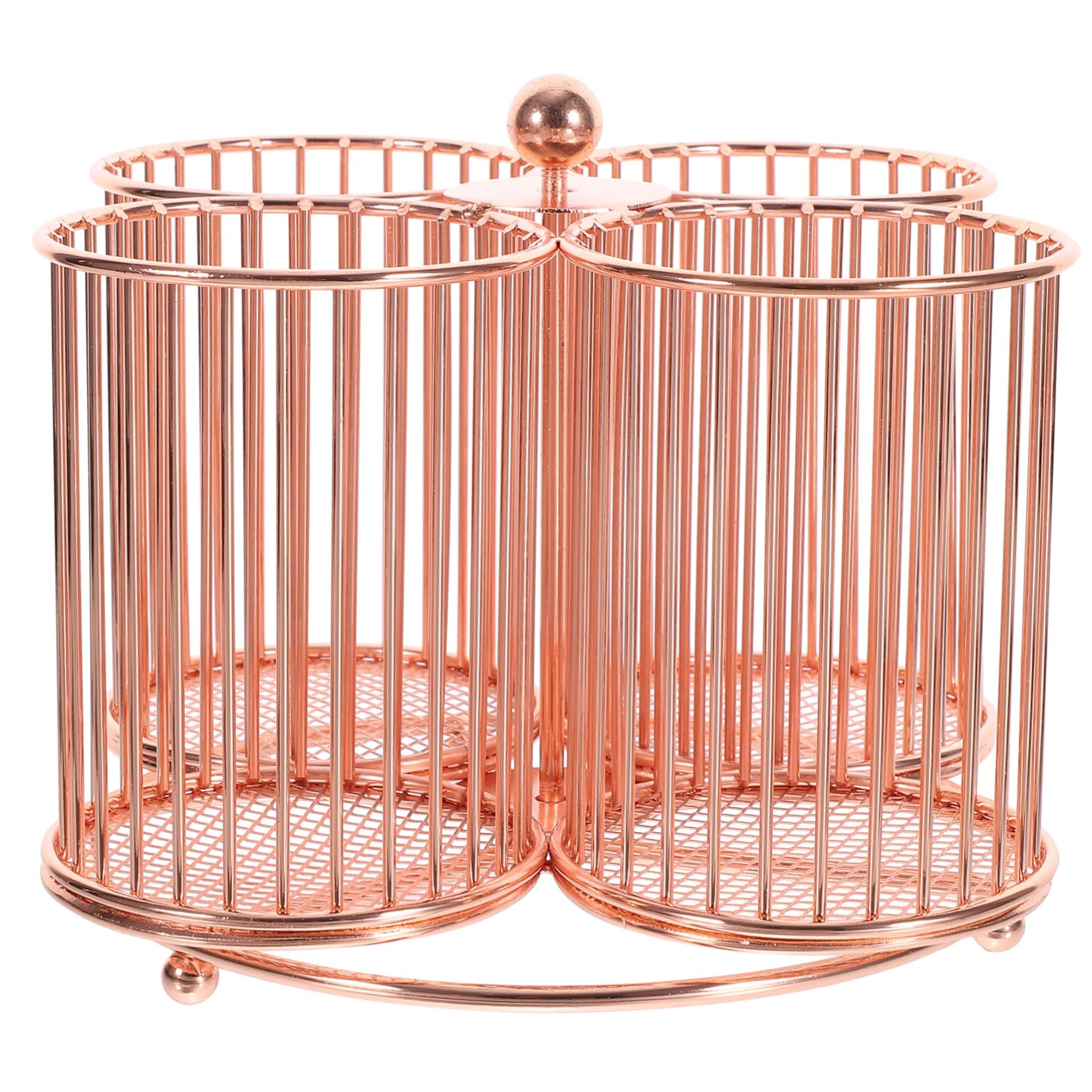 Portapenne Rotante in Metallo Rosa Con Scomparti Organizer Scrivania Multiuso Per Penne Cosmetici e Gioielli Ampia Capacità e Design Elegante Per Ufficio e Casa