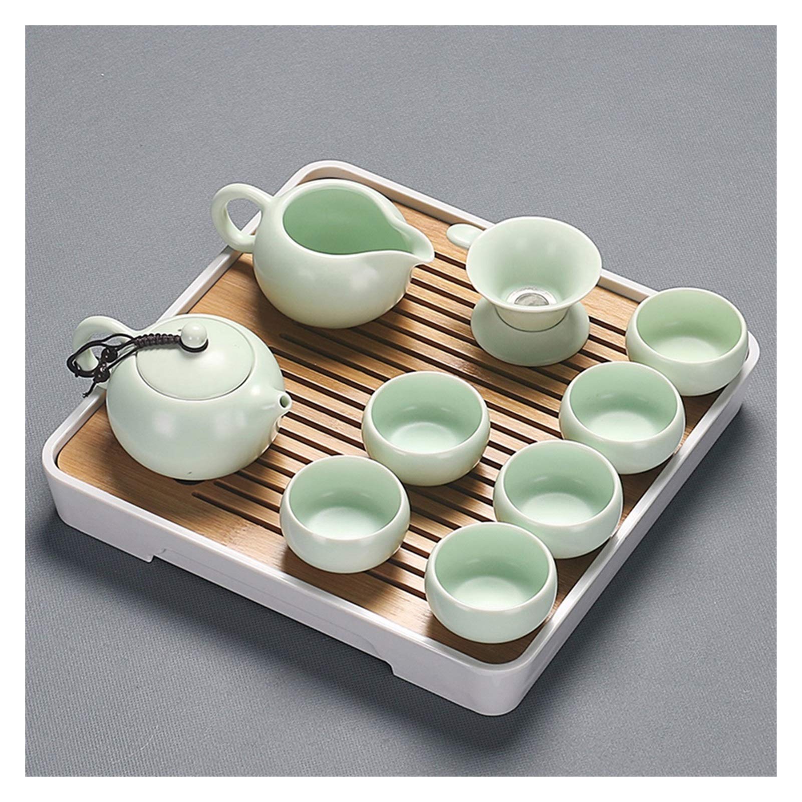 DFGHNBVC Bamboo Tea Tray -Tea Sets, Tea Tray, Bamboo Tea Tray Chinese Gongfu Tea Serving Table For Teahouse Home Office,Kung Fu Tea Accessory