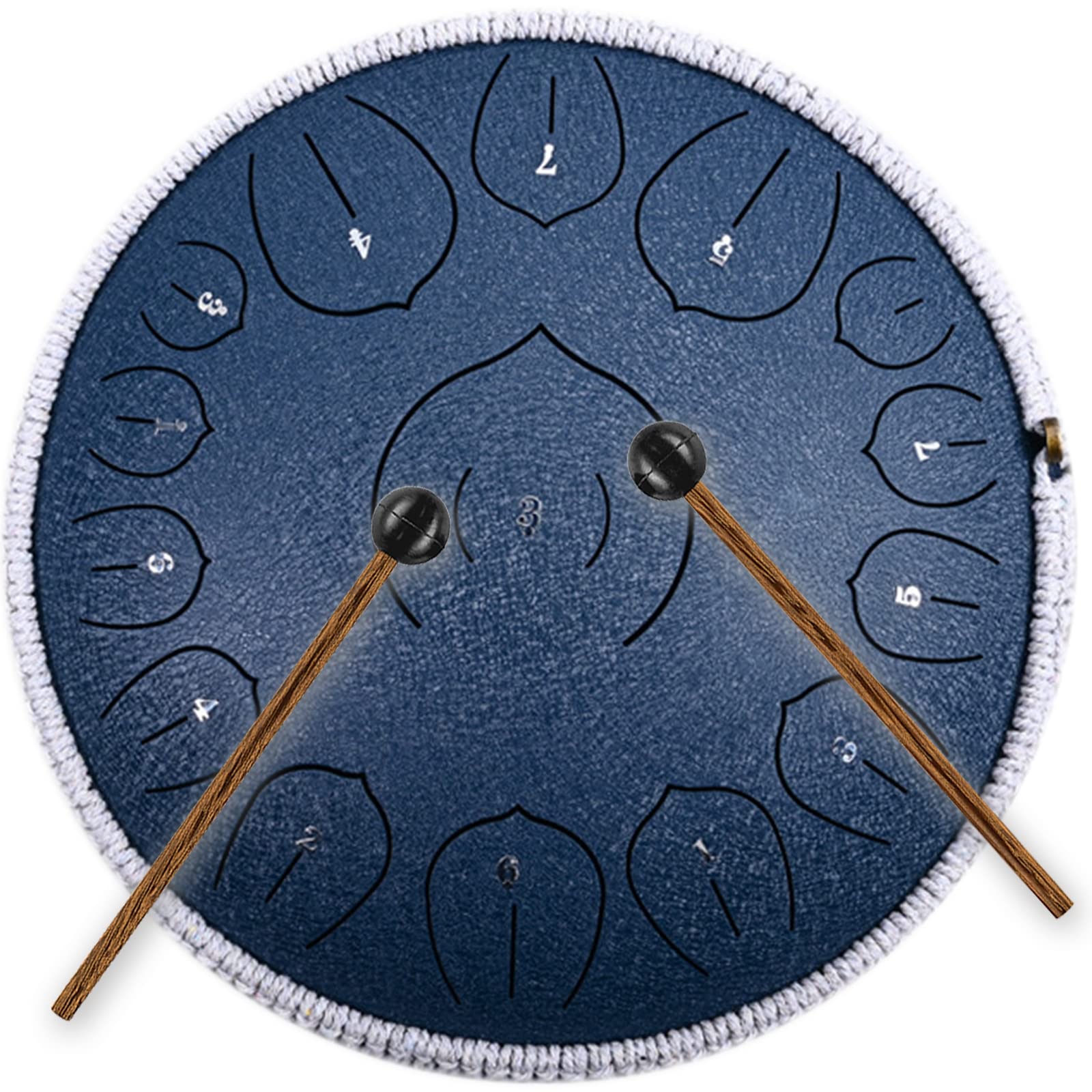 Handpan bęben językowy 35 cm, 15 nut z młotkami i torbą do przenoszenia, idealny do jogi, medytacji i edukacji muzycznej dla wszystkich grup wiekowych