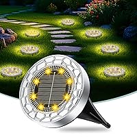FIFlying 6 pezzi Luci Solari da Giardino, 8 LED Lampade Solare da Terra