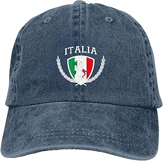 Italia Italy Italian Flag Unisex Adult Baeball Hat Vintage Adjustable Cowboys Cap Low Profile Dad Hat Navy Blue