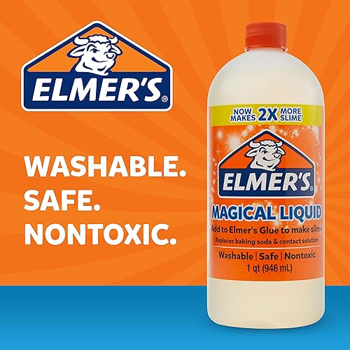Miniatura 7 de Elmer's GUE Prefabricado incluye 5 juegos de complementos de slime, cubo de 3 libras, activador de limo líquido mágico y activador de limo, fórmula