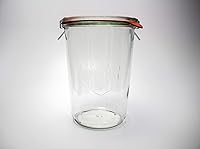 Vista 5 de Weck - Tarros de conservas 743 – Tarro de molde de Weck hecho de vidrio transparente – Ecológico – Contenedor de almacenamiento de alimentos