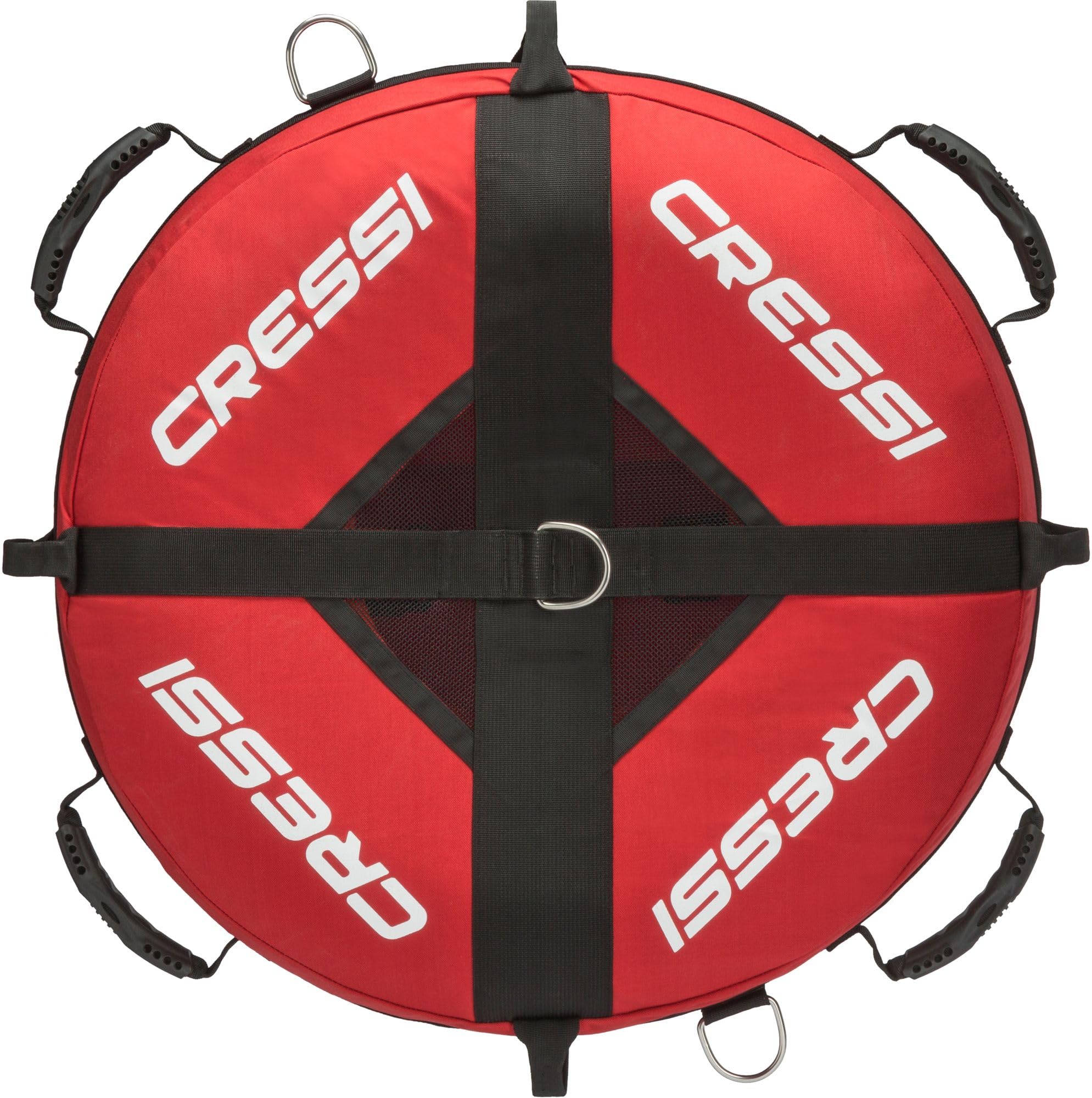 Cressi Freediving Buoy - Boa Gonfiabile Unisex di Segnalazione dedicata all’ Apnea e Immersioni Libere, Nuoto, attività Acquatiche, Grande visibilità, Rosso/Bianco, Taglia Unica