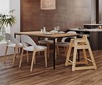 Foundations Highchair for Restaurants and Airbnbs, Durable, Easy to Clean, Neat Seat (Natural)