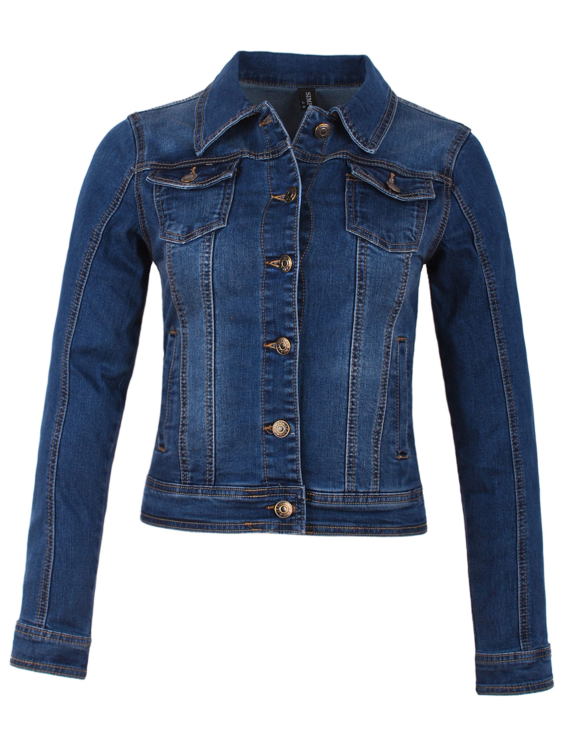 Fraternel Veste Blouson en Jean pour Femme