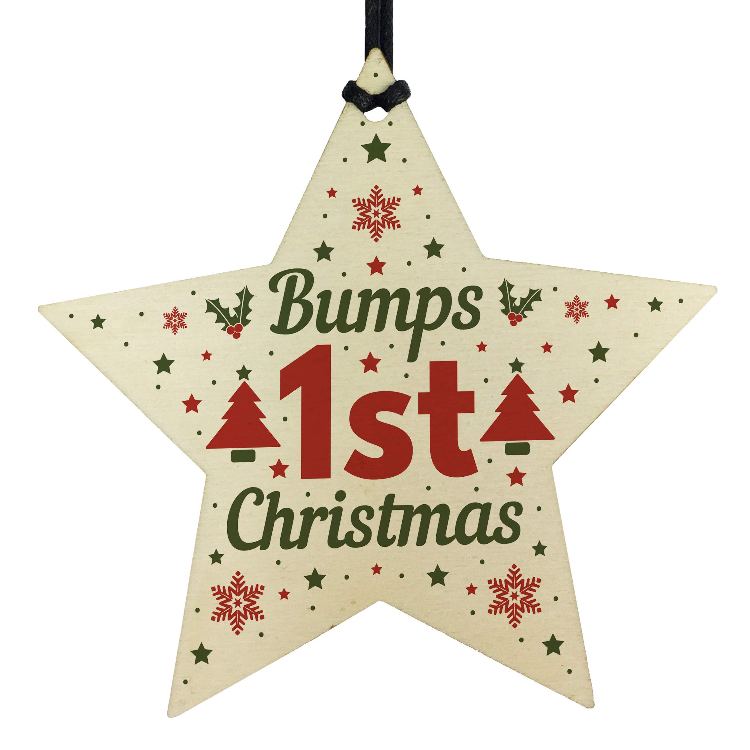 Red Ocean Baby Bumps First Christmas Tree Decorations Handmade Hanging Wooden Bauble Newborn Baby Shower Mum To Be Gift