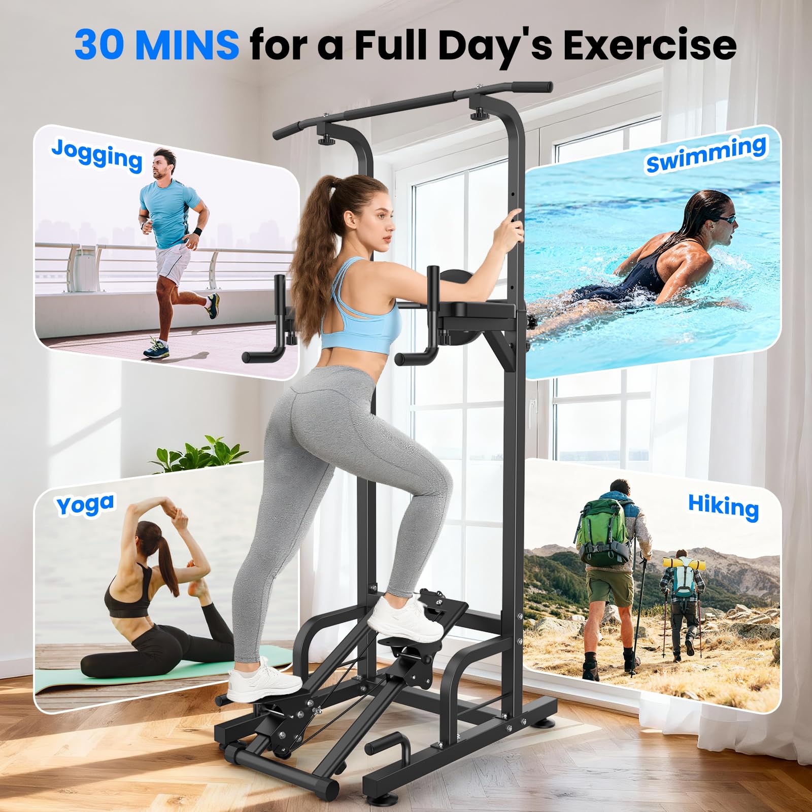 Amazon.co.jp: RELIFE REBUILD YOUR LIFE パワータワー 懸垂バー