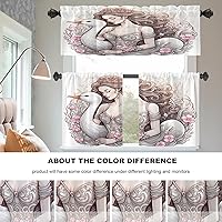 Vista 185 de Cenefas de cocina modernas con patrón de cobre marrón dorado para ventanas, cenefas opacas abstractas de marcas de arañazos y cortinas opacas