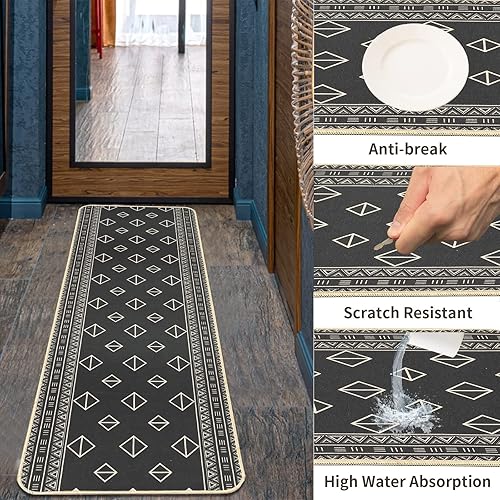 Miniatura 5 de JLYLOL Juego de 2 tapetes de cocina antideslizantes de 17 x 30 pulgadas, 17 x 47 pulgadas, con parte trasera de goma absorbente, alfombras de cocina