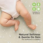 2-Pack Waterproof Crib Sheets for Boys, Girls, 52x28 Fitted (Pine Grove) | Organic Cotton Baby Crib Sheets, Toddler Mattress Protector Cover, Washable, Soft & Durable Baby Bedding Essentials
