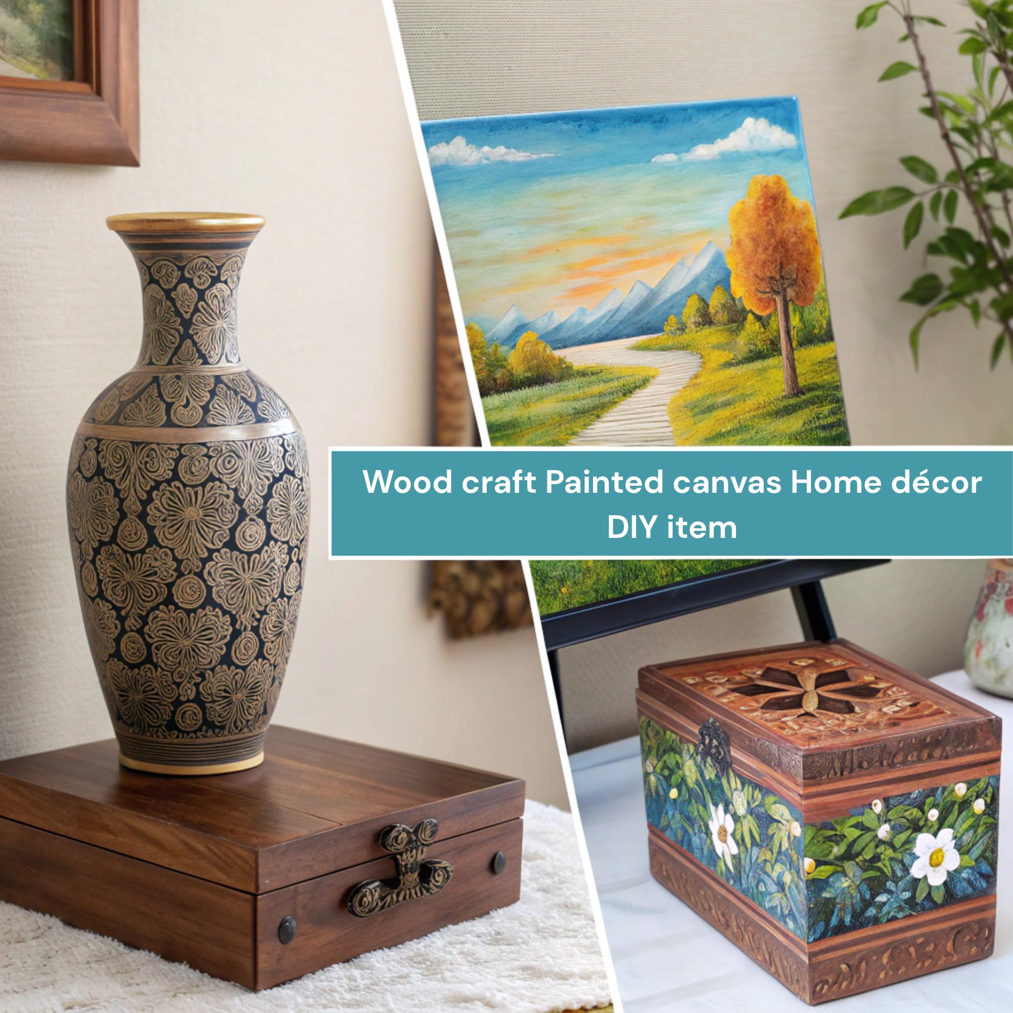 CrafTreat Gloss Varnish - Clear Acrylic Varnish for Oil Painting, Canvas, Wood - 120 ml