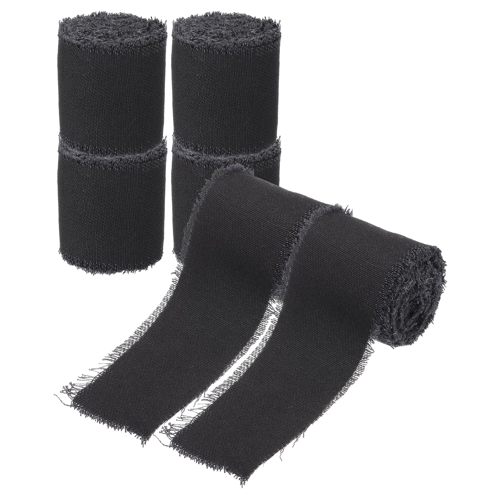 Ruban en denim PATIKIL noir pour emballage de cadeaux et invitations de mariage