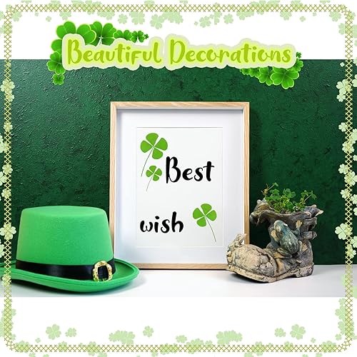 Miniatura 2 de 240 piezas de trébol seco de cuatro hojas trébol de 4 hojas para arte manualidades adornos decoración de resina prensada flores prensadas reales