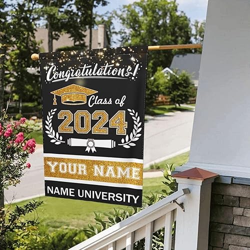 Miniatura 4 de Bandera de jardín de graduación 2023, letrero de graduación 2023, decoraciones de graduación de felicitaciones para la clase de 2023, graduación de