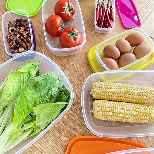 Miniatura 5 de Juego de ensaladeras de plástico multicolor, apto para microondas y lavavajillas, ideal para hornear, preparar, cocinar y servir alimentos (juego de