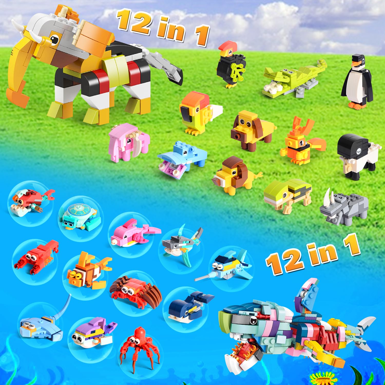 Calendrier De L’Avent 2025 Construction Animaux – 24 Jours De Blocs à Assembler, Cadeau Noël Enfant 8+ Ans