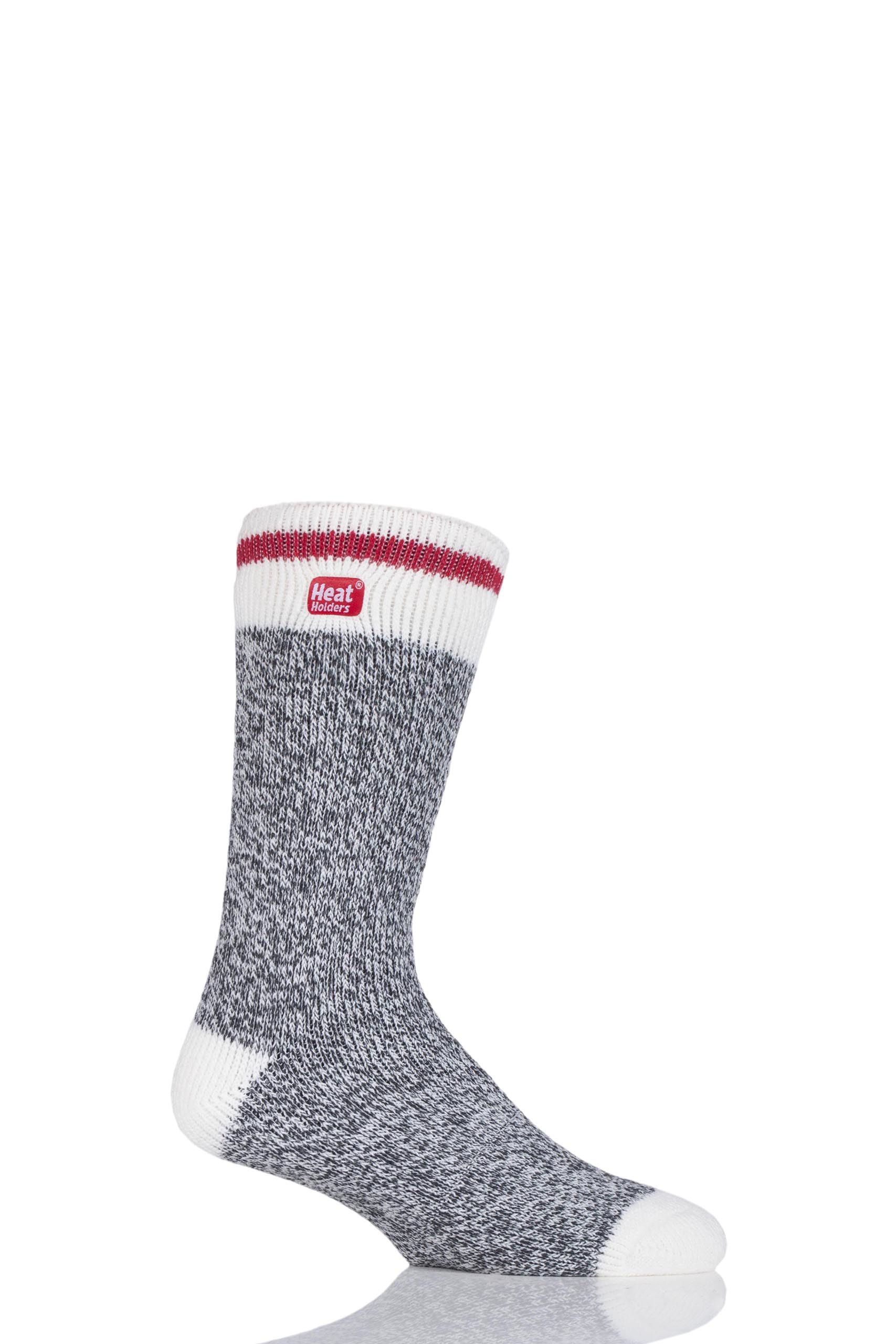 Heat Holders Men's Black Sockshop 2.3 Tog Patterned And Plain Thermal Socks Pack Of 1 6-11