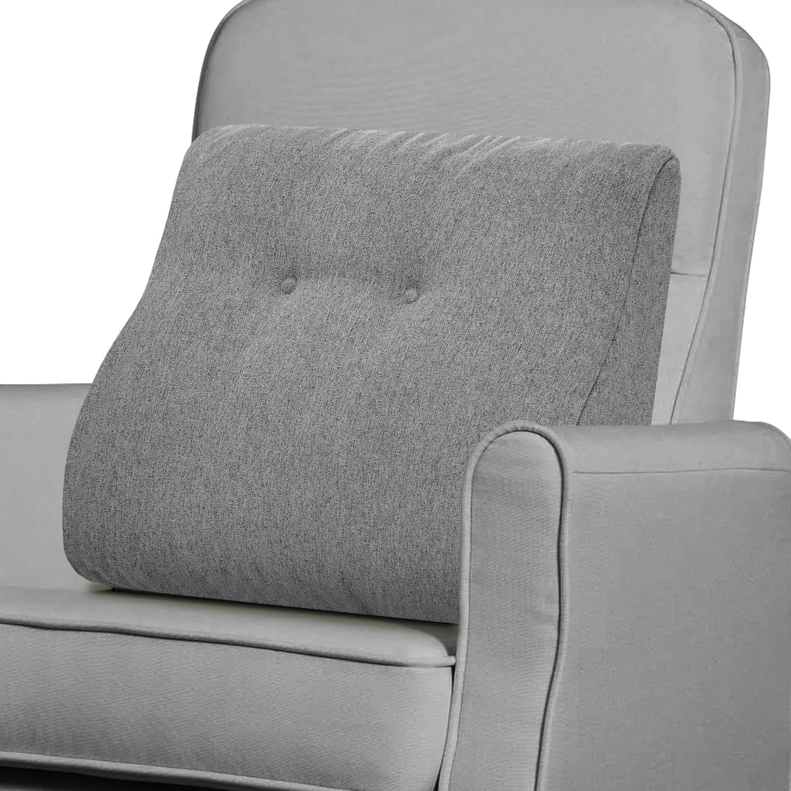 GOFORIT Coussin lombaire ergonomique pour canapé et fauteuil - Double couche en mousse à mémoire de forme avec maintien ferme - Coussin lombaire indéformable pour une assise prolongée - Housse lavable