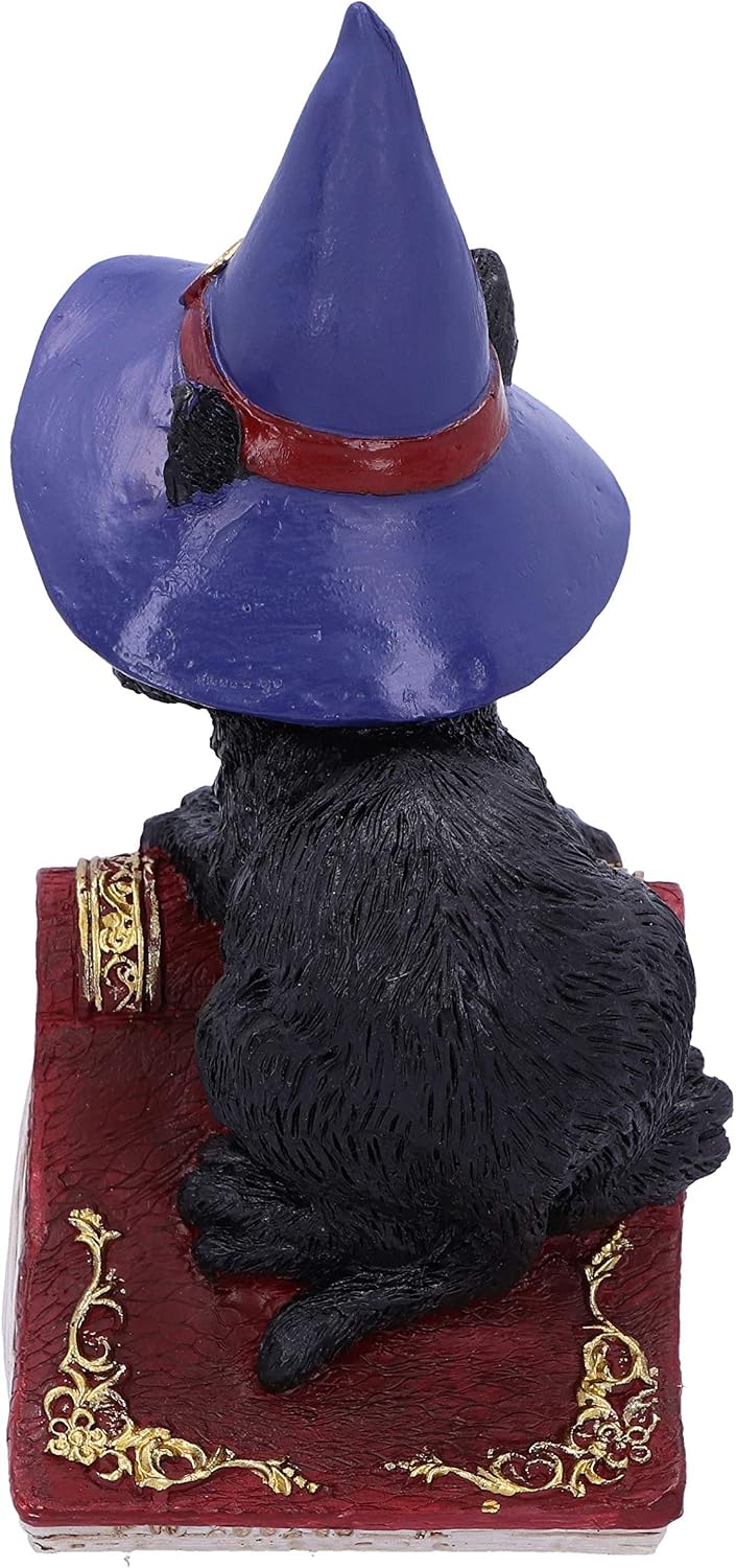 Nemesis Now Hocus Small Witches Familiar Black Cat and Spellbook Figurine, Red, 12.7cm U5231S0 - Image 4