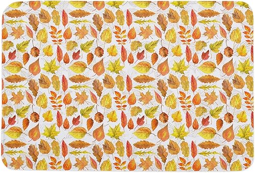 Autumn Bathroom Rug Maple Leaf Autumn Bathroom Mat Sponge Doormat, Leaves Vintage Style Water Non-Slip Washable Durable Foam Mat Rug for Bathroom disponible en Yaxa Peru
