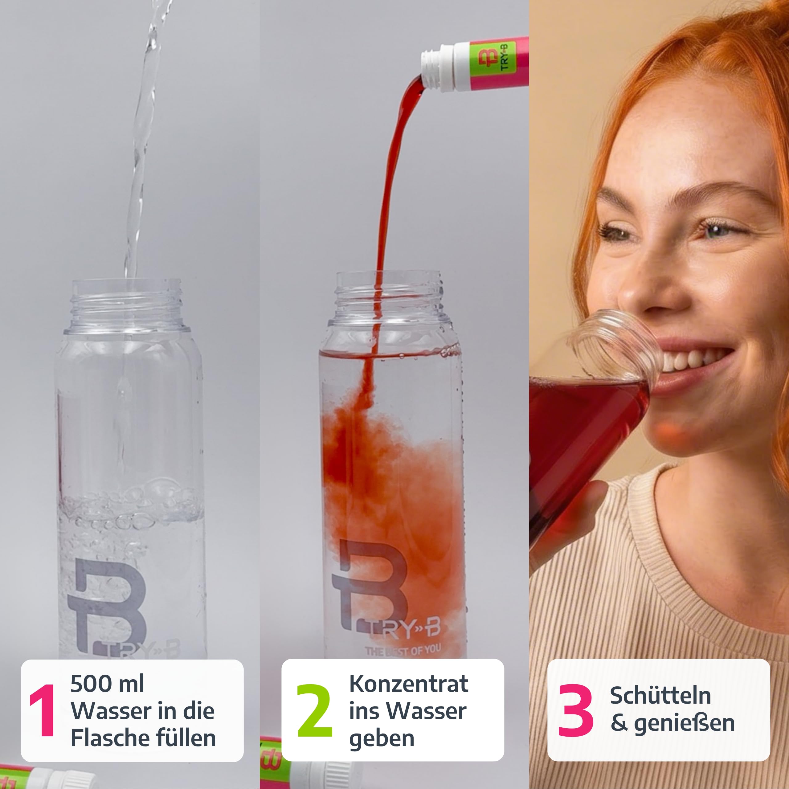 TRY-B Abnehmshake mit Glycerol, Vitaminen & Mineralstoffen – Diät Shake für 7 Tage – Abnehmen Shake 28 Tubes für einfache Diät Kur – Low Calorie Fastendrink ohne Hungergefühl – Grapefruit Splash