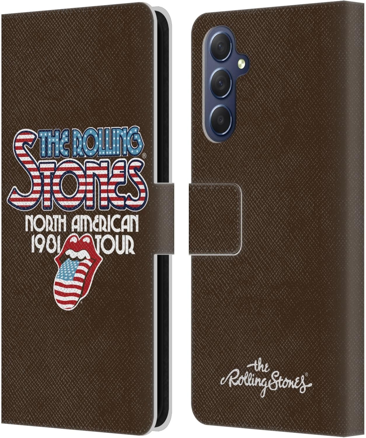 Head Case Designs Officially Licensed The Rolling Stones North American Tour 1981 Key Art Leather Wallet Case Compatible with Samsung Galaxy M54 5G