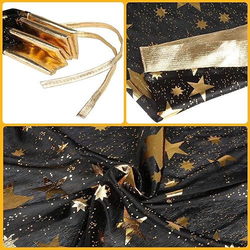 Miniatura 3 de Sawaruita Disfraz de Halloween, capa de mago, capa de bruja con sombrero con patrón de estancia y bolsillo de calabaza, fiesta de juegos de rol para