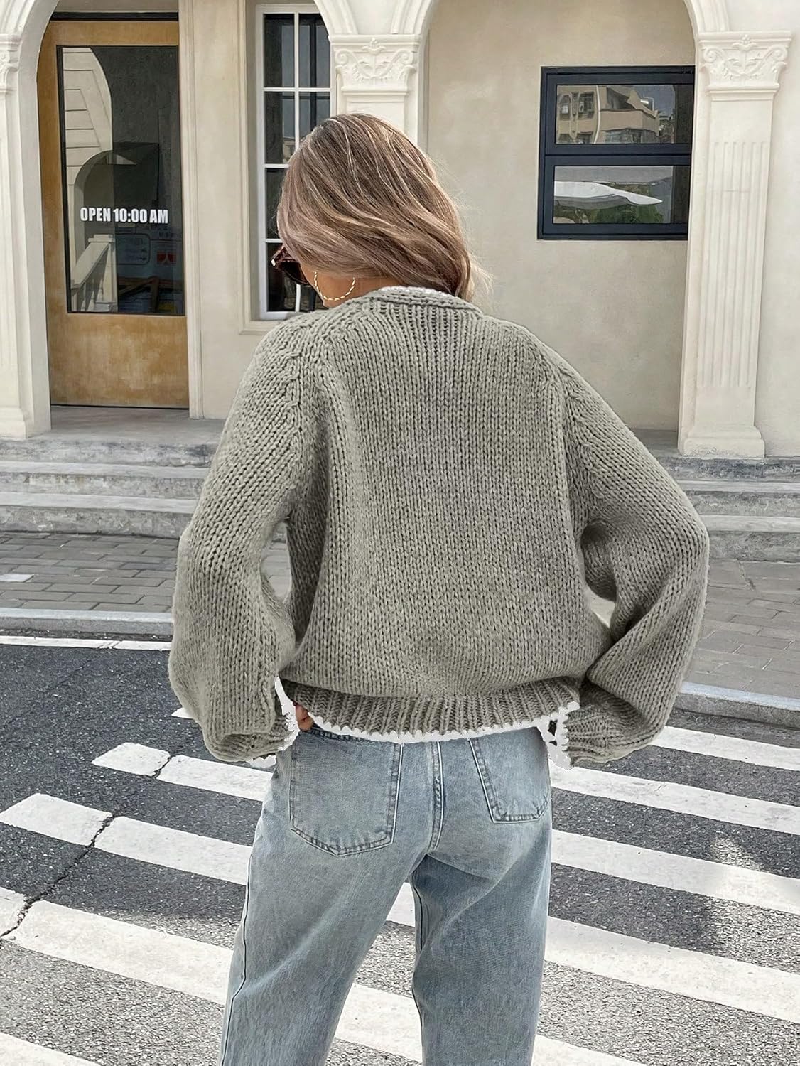 Tie Front Cardigan Fall Cardigans for Women Cute Bow Sweater Jacket Warm Boho Casual Jackets for Women Trendy - Image 2