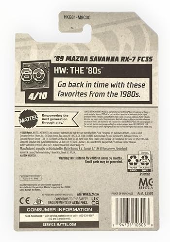 Miniatura 2 de Hot Wheels Mazda Savanna RX 7 FC3S '89, HW The 80s 410