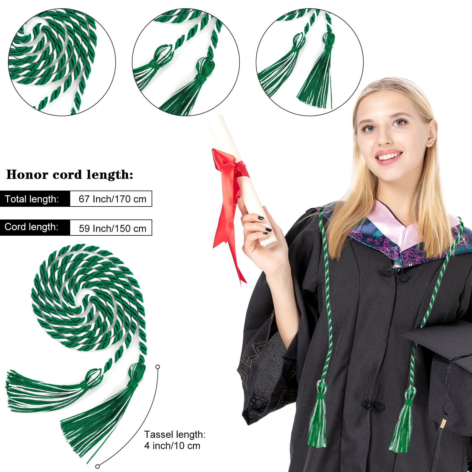 Graduation Cords Product Pink Graduation Honor Cord College & High