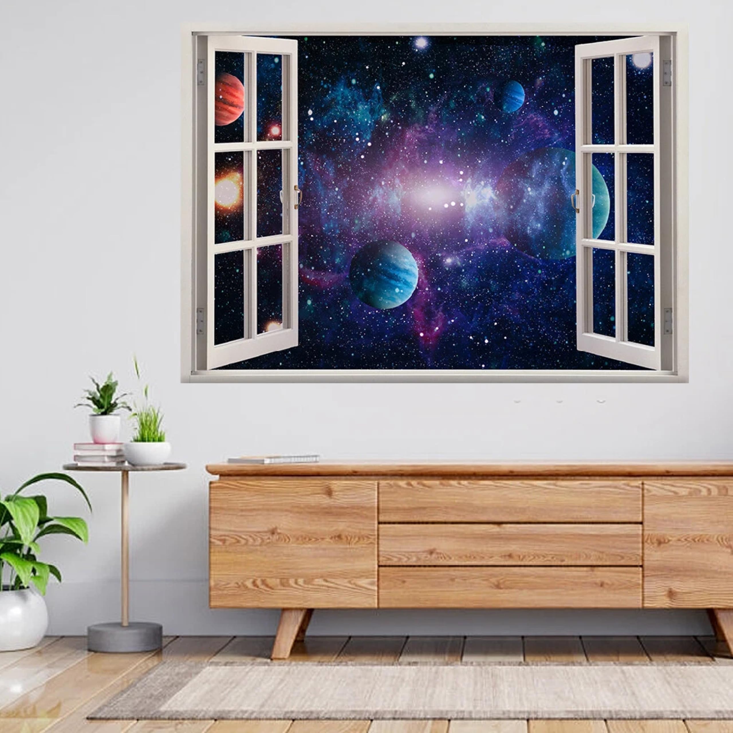 Adesivi 3D per decorazioni murali distruttiPianeti Cosmici Adesivo da parete Tatuaggio da parete per la decorazione della parete della cameretta dei bambini 70x122cm