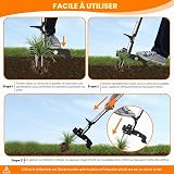 Digtokore Weed Remover Tool, Stand Up Weed Puller Root Remover with 4 Claw - 6