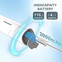 Vista 6 de Cepillo de dientes eléctrico para adultos, cepillo de dientes sónico de oscilación y vibración, técnica de cepillado BASS, cepillos de dientes